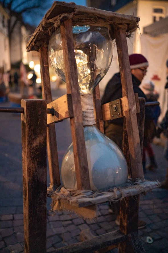 Sanduhr Grosse hölzerne Sanduhr